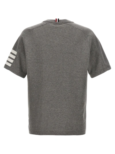 Shop Thom Browne 4 Bar T-shirt Gray
