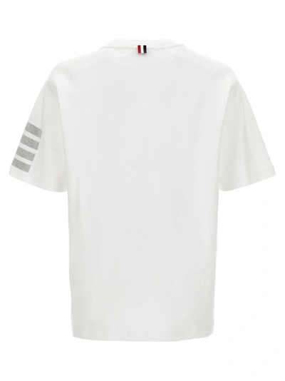 Shop Thom Browne 4 Bar T-shirt White