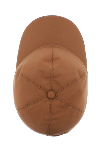 Shop Zegna Baseball Cap With Leather Trim