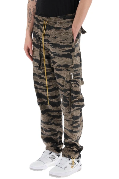 Shop Rhude Cargo Pants With 'tiger Camo' Motif All Over
