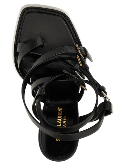Shop Saint Laurent Carine Sandals Black