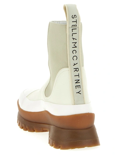Shop Stella Mccartney Chelsea Trace Boots, Ankle Boots White