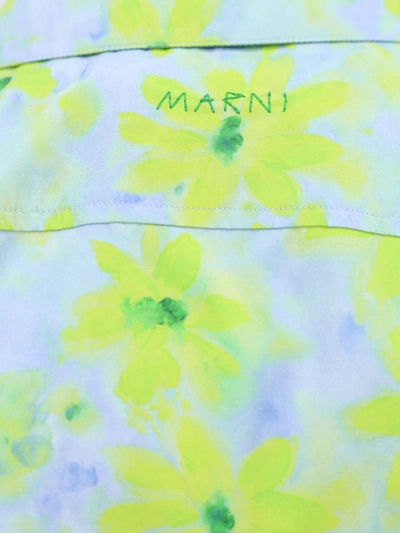 Shop Marni Cotton Shirt With Floral Motif
