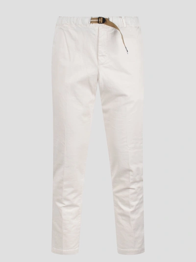 Shop White Sand Cotton Twill Pants