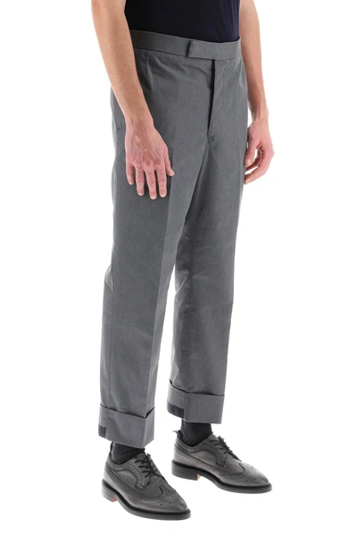 Shop Thom Browne Cropped Tailoring Pants