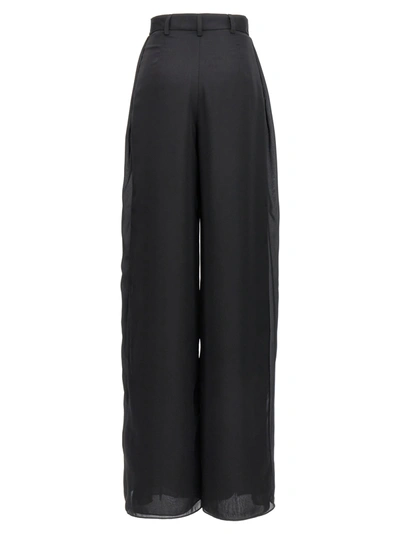 Shop Monot Georgette' Pants Black