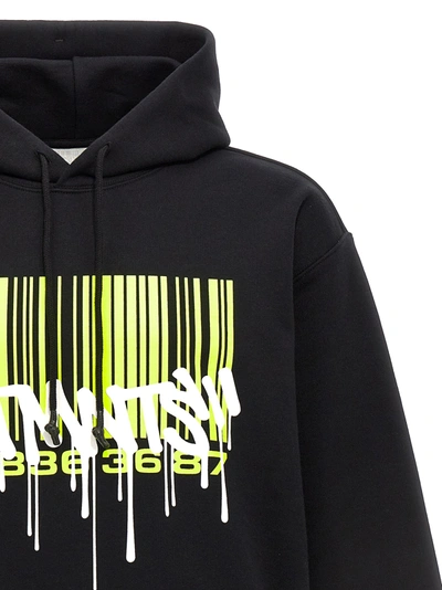 Shop Vtmnts Graffiti Big Barcode Sweatshirt Black