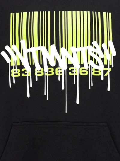 Shop Vtmnts Graffiti Big Barcode Sweatshirt Black