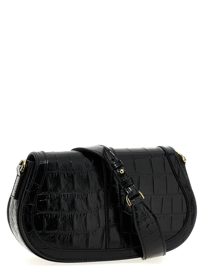 Shop Versace Greca Goddess Shoulder Bags Black