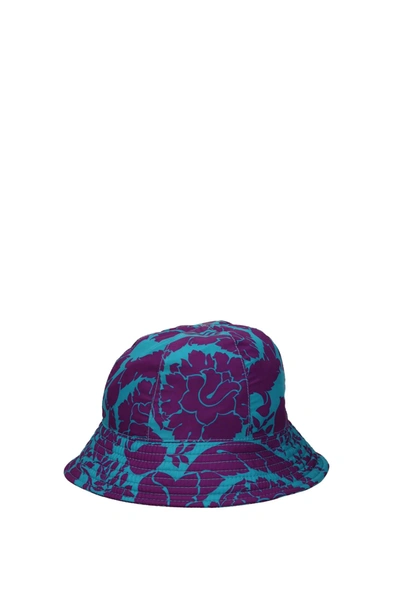 Shop Versace Hats Polyester Violet Teal