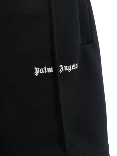 Shop Palm Angels Jersey Bermuda Shorts With Logo Print