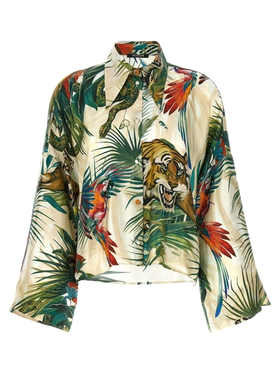 Shop Roberto Cavalli Jungle Shirt, Blouse Multicolor