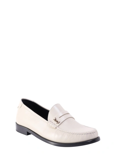 Shop Saint Laurent Leather Loafer With Iconic Monogram