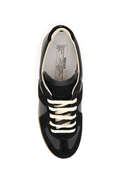 Shop Maison Margiela Leather Replica Sneakers