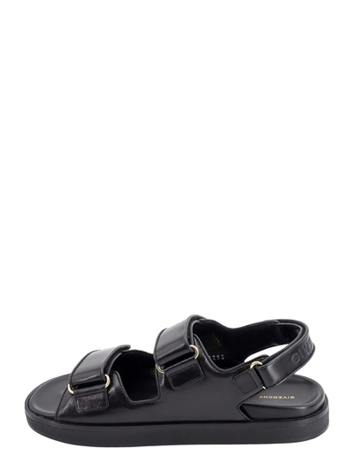 Shop Givenchy Leather Sandals With Metal 4g Details