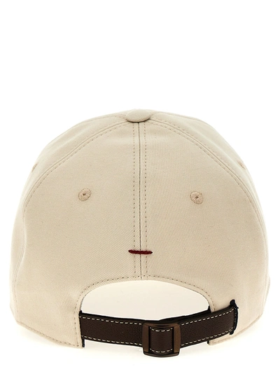 Shop Brunello Cucinelli Logo Embroidery Cap Hats Beige