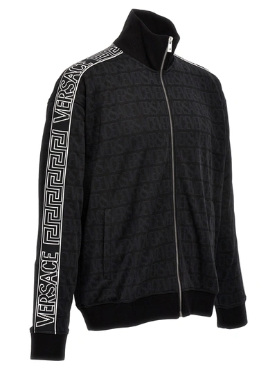 Shop Versace Logo Sweatshirt Black