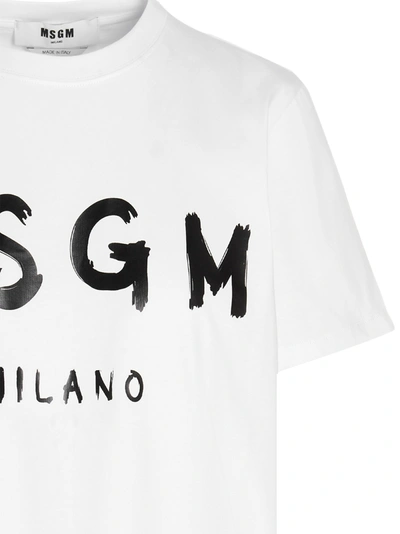 Shop Msgm Logo T-shirt White