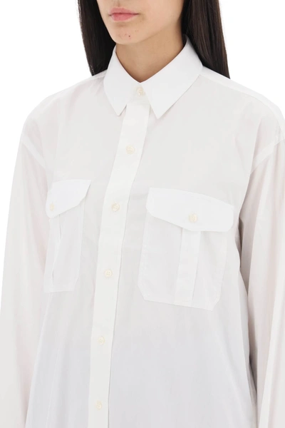 Shop Wardrobe.nyc Maxi Shirt In Cotton Batista