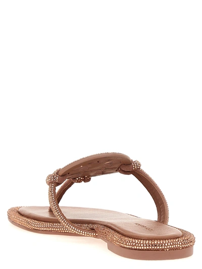 Shop Tory Burch Miller Knotted Pave Sandals Pink