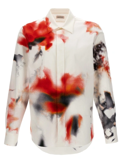 Shop Alexander Mcqueen Obscured Flower Shirt, Blouse Multicolor