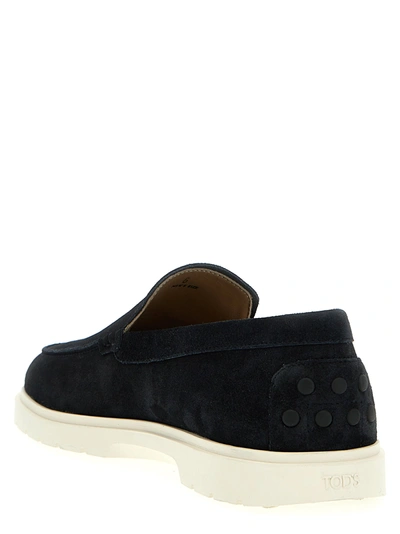Shop Tod's Pantofola Loafers Blue