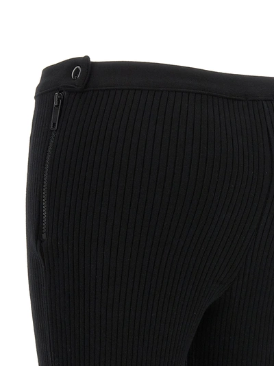 Shop Courrèges Reedition Rib Knit Pants Black