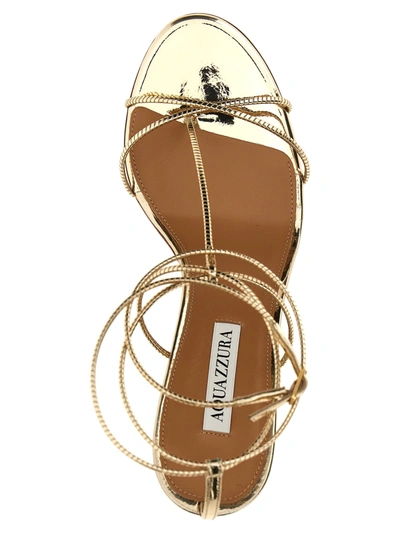 Shop Aquazzura Roman Romance Sandals Gold