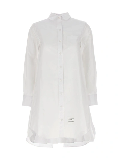 Shop Thom Browne Shirt Dress Dresses White