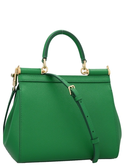 Shop Dolce & Gabbana Sicily Hand Bags Green