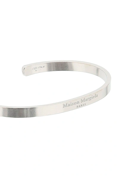 Shop Maison Margiela Silver Cuff Bracelet