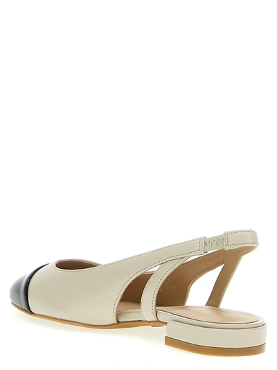 Shop Stuart Weitzman Slick Slingback Ballet Flats Flat Shoes Beige