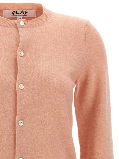 Shop Comme Des Garçons Play Small Heart Sweater, Cardigans Pink