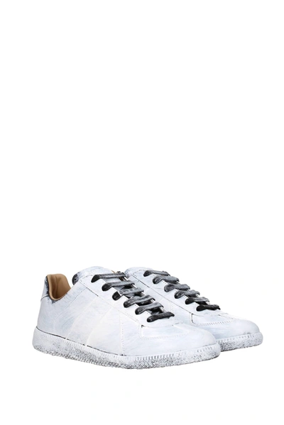 Shop Maison Margiela Sneakers Leather White Black
