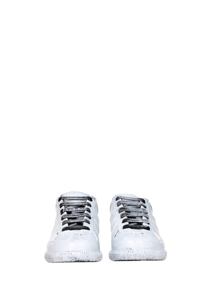 Shop Maison Margiela Sneakers Leather White Black