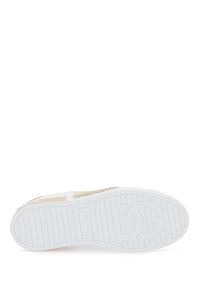 Shop Dolce & Gabbana Sneakers Portofino In Pelle Con Patch Logo Dg