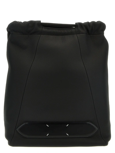 Shop Maison Margiela Soft 5ac Drawstring Backpacks Black