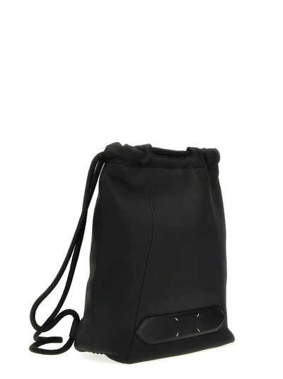 Shop Maison Margiela Soft 5ac Drawstring Backpacks Black