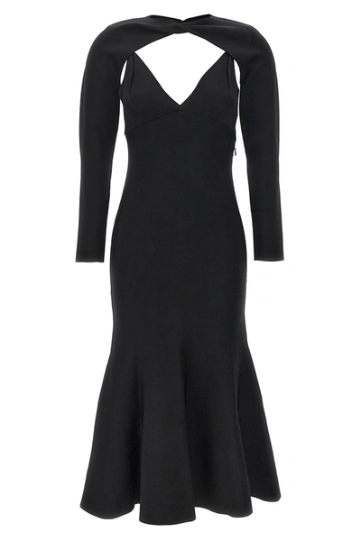 Shop Roland Mouret Stretch Knit Midi Dress