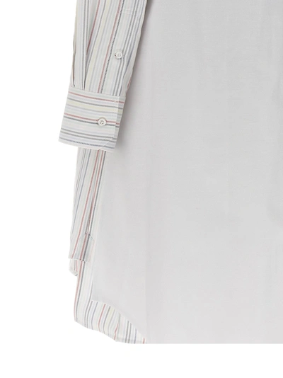 Shop Thom Browne Striped Shirt Dress Dresses Multicolor