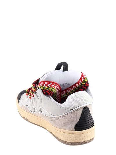 Shop Lanvin Suede And Mesh Sneakers