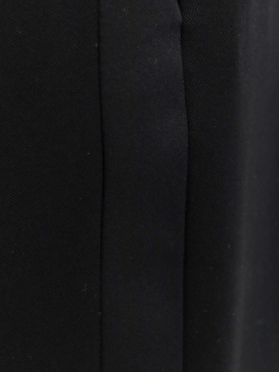 Shop Saint Laurent Wool Smoking Trouser With Satin Profiles