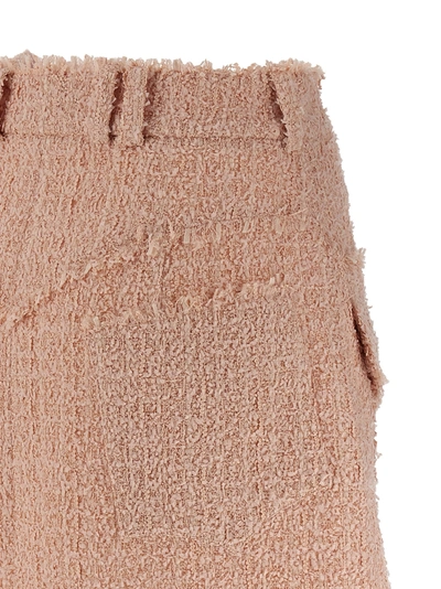 Shop Balmain Tweed Mini Skirt Skirts Pink