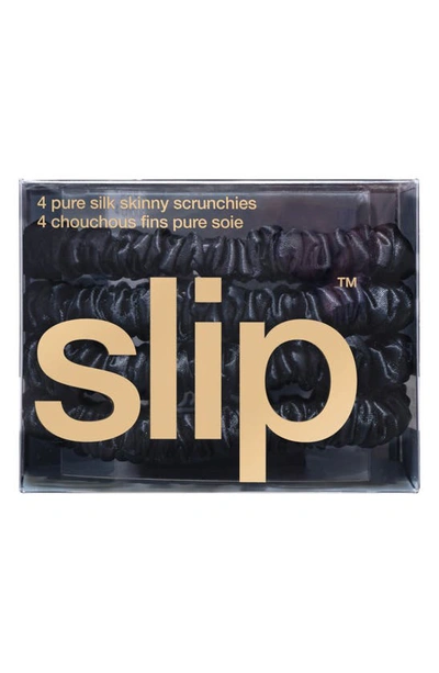 Shop Slip 4-pack Skinny Silk Scrunchies