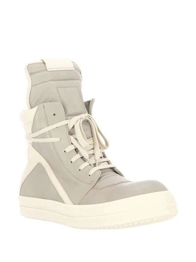 Shop Rick Owens Sneakers In Beige Grey