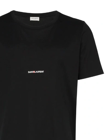 Shop Saint Laurent T-shirts And Polos In Black