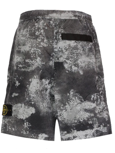 Shop Stone Island Shorts In Grey