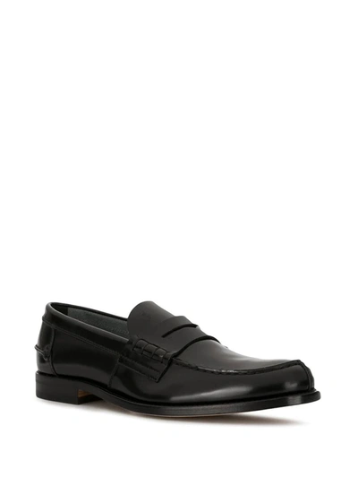 Tod's Block Heel Loafers Penny Strap In Black