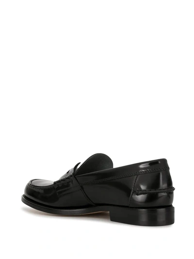 Tod's Block Heel Loafers Penny Strap In Black