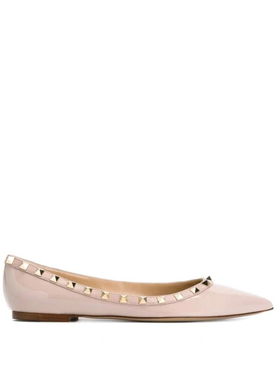 Shop Valentino Garavani Flat Shoes In Poudre